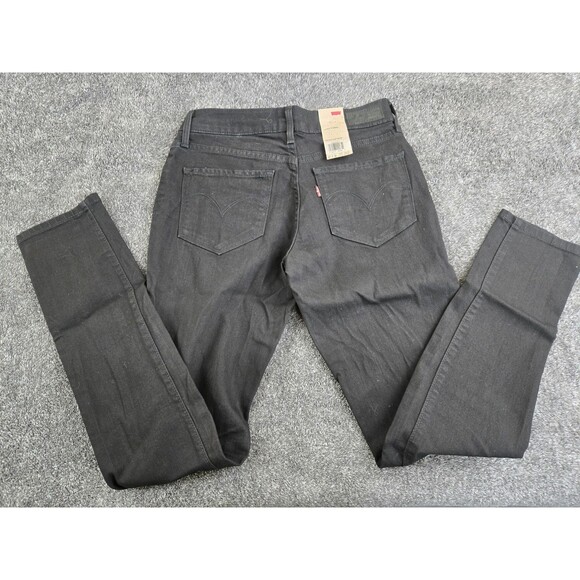 New Women's Levi's Black Bold Curve Mid Rise Skinny Jeans in Size 27x32 NWT - Picture 1 of 11